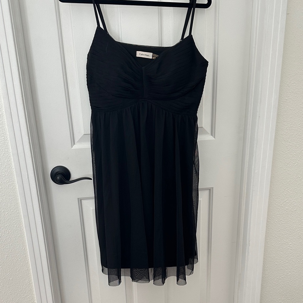 Calvin Klein Black Spaghetti Strap Dress